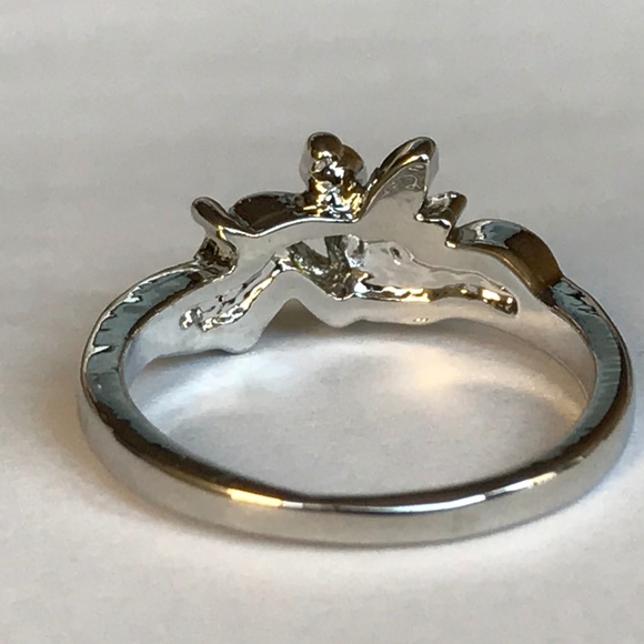 Tinker Bell Tinkerbell Tink Ring Disney Size 6 7  Silver Gold Plated - Picture 6 of 8